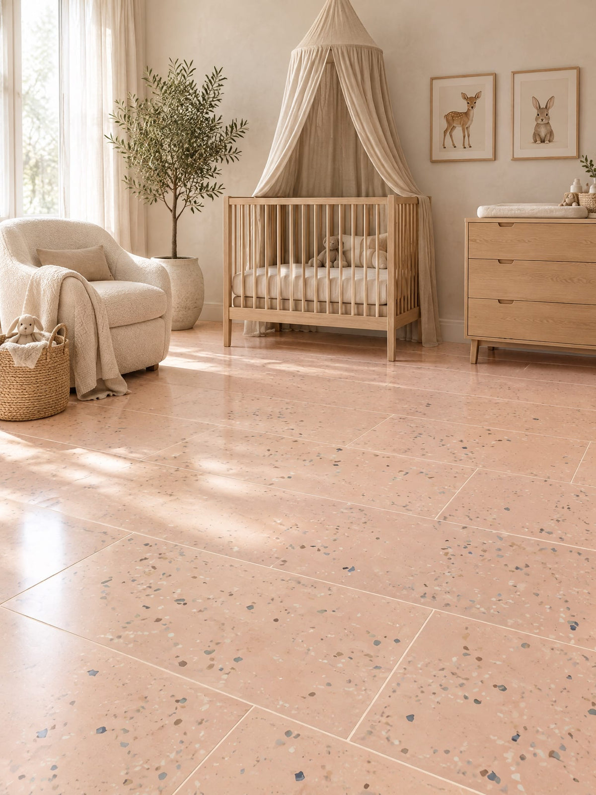 Warm Days tiles in a nursery interior