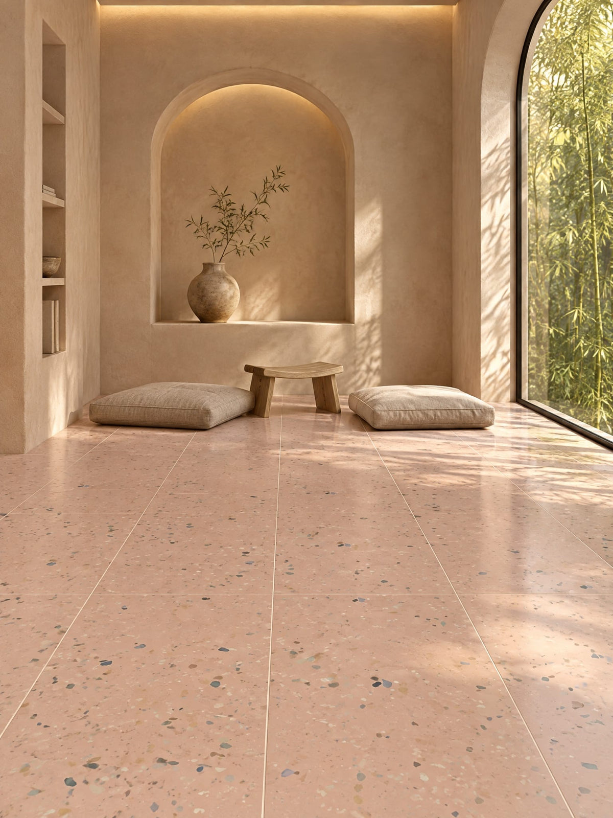 Warm Days tiles in a contemplation room interior