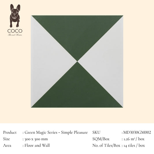 Green Magic Series - Simple Pleasure 300x300mm Ceramic Tile