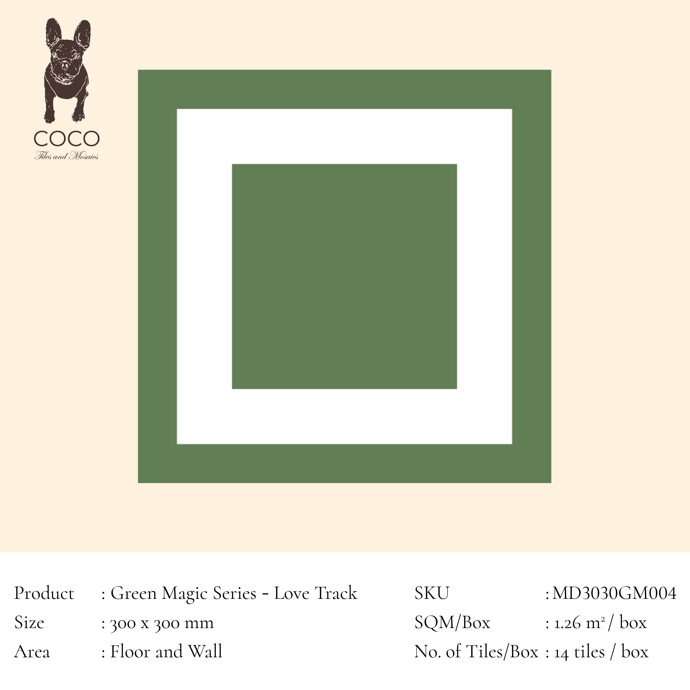 Green Magic Series - Love Track 300x300mm Ceramic Tile