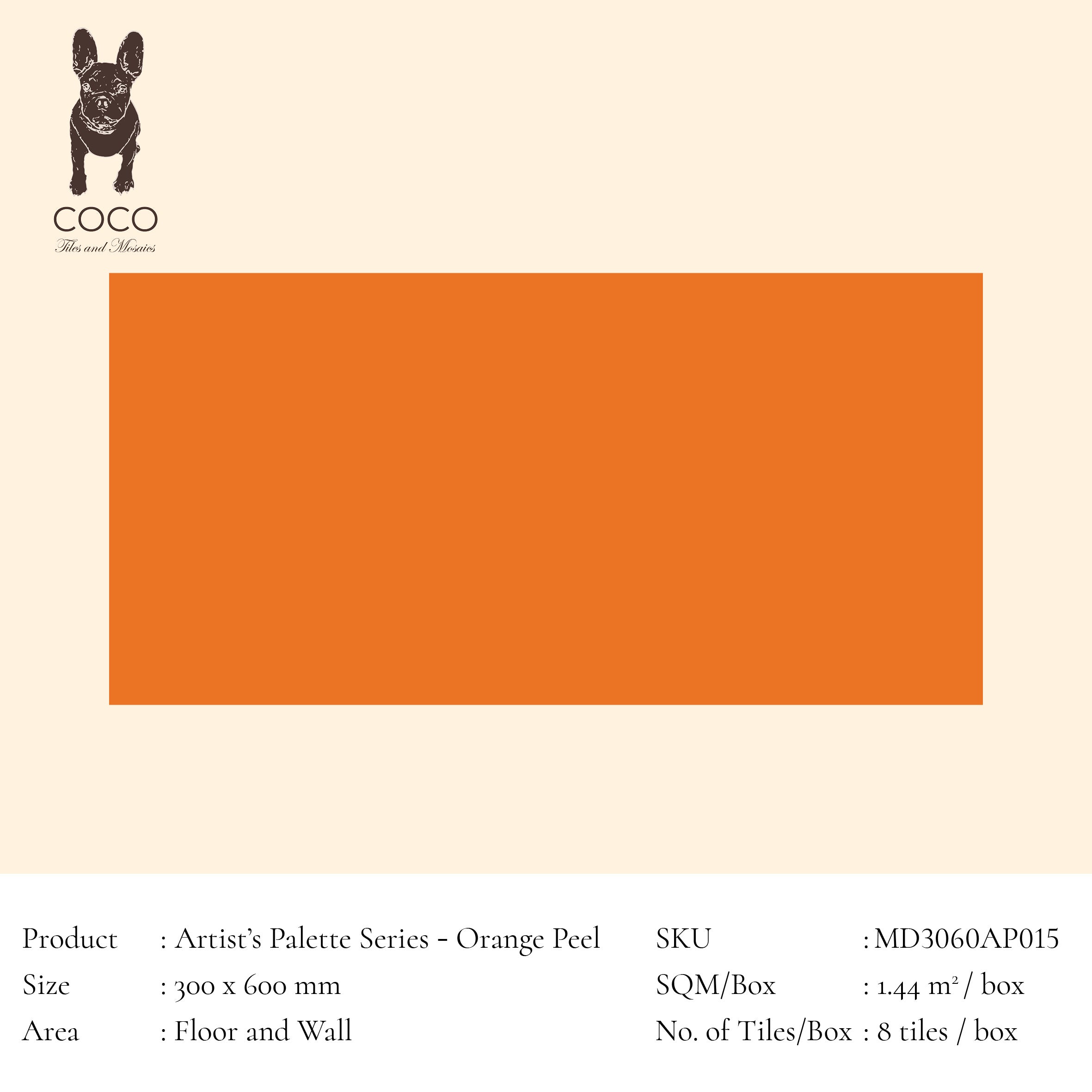 Artist’s Palette Series - Orange Peel 300x600mm Ceramic Tile