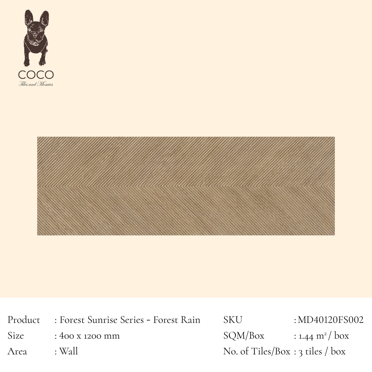 Forest Sunrise Series - Forest Rain 400x1200mm Porcelain Tile